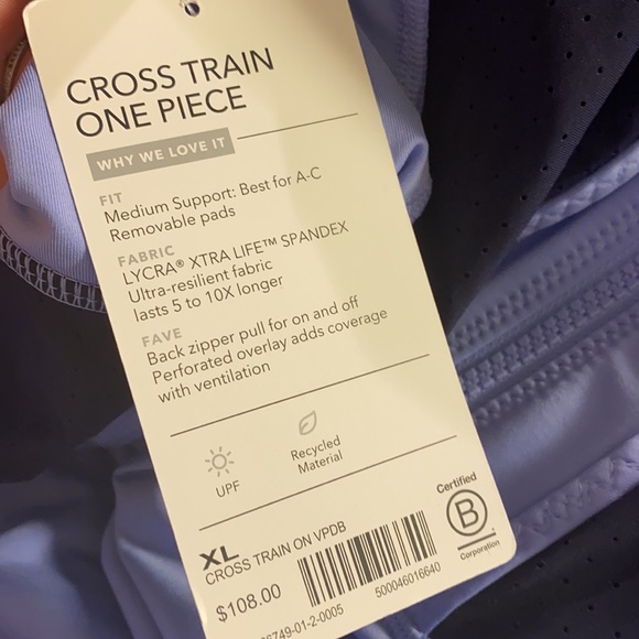 Athleta Cross Train One Piece Swimsuit XL - Picture 7 of 7